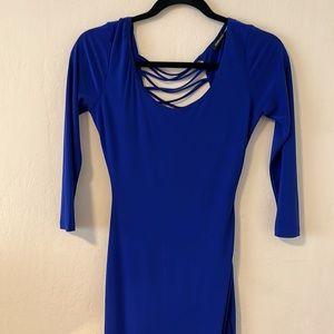 4/$20 Blue Maxi Dress Cut Out Back